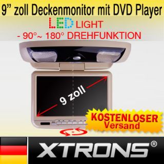 CR903 9 23cm LCD Deckenmonitor Auto DVD Player LCD Flipdown BEIGE
