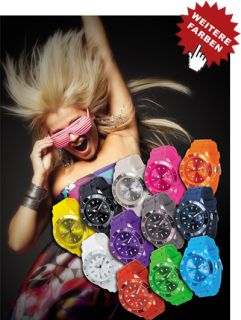 Madison New York Silikon Candy TIME Armbanduhr viele Farben NY Uhr