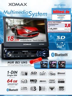 18cm/7 DVD CD Autoradio  MPEG4 WMA BLUETOOTH USB SD