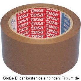 12 Rollen Tesa PP   Packband Klebeband   braun   Nr. 64014 leicht