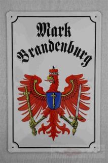 Blechschild Mark Brandenburg Wappen Metallschild Schilder 30 x 20 cm