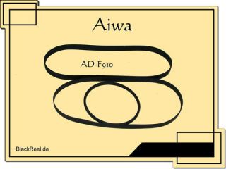 Aiwa AD F910 ADF910 Riemen rubber belts Cassette Deck