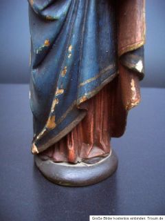 Skulptur Maria Madonna Heilige Holzschnitzerei Krippenfigur