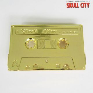 GOLDEN CASSETTE BUCKLE   Gürtelschnalle   Retro Tape Kassette