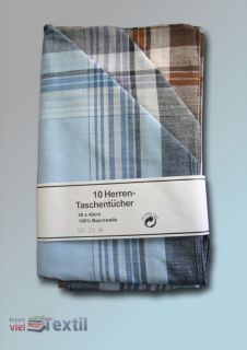 Klassische Herren Taschentücher Baumwolle 10 Stück