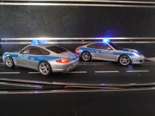 Porsche 911 Polizei Ninco Digital   Blau Licht + V/H