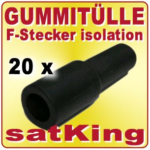 20x Gummitülle / Isolierkappe für F Stecker Wetterschutzhülle