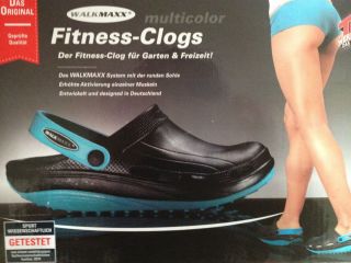 WALKMAXX Fitness Clogs Clog für Garten Freizeit Schuhe Schwarz Blau