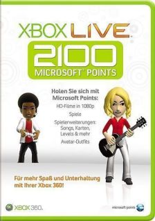Xbox 360   Live Points Card 2100 per E Mail Versand