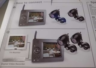 Elro 4 Kanal Funkkamera Überwachungssystem mit 2 Kameras und Farb
