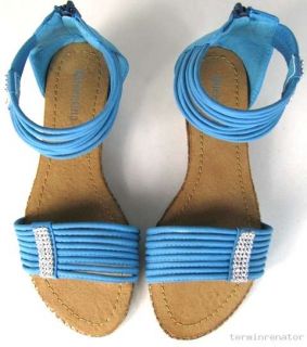 Damen Keilsandalen Sandalen Sandaletten Riemchen Schuhe Keilabsatz