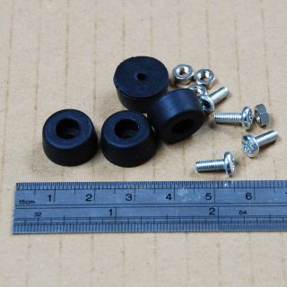 Pcs SQ07 Rubber Feet with Screws and Nuts  12mm Dia. x 7mm Height
