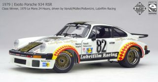 Exoto 118 Porsche 934 RSR Class Winner Le Mans 24h 1979 Lubrifilm
