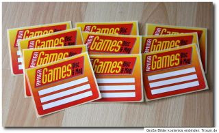 10 Stück Amiga Games   Disk & Mag Aufkleber / Ettiketten, unbenutzt