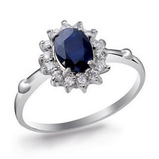 Yuni Schmuck Edelsteine § Silber 925 Ring echt blau Saphir 0,85ct