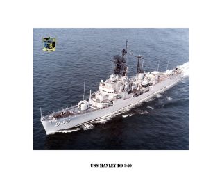 USS Manley DD 940 Canvas Photo Print