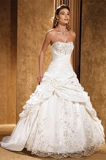 2012 Weiß Brautkleid Abendkleidung Prom Gr:34 36 38 40 42 44 46 48