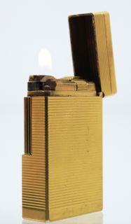 Herren Feuerzeug Dupont Goldoptik Luxusfeuerzeug (c938)
