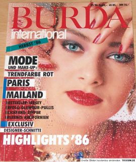 Burda International Herbst 86 29 Designer Schnitte