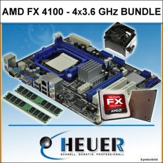 Quad Core Bundle AMD FX 4100 8GB DDR3 ASRock 960GM GS3 Mainboard AMD
