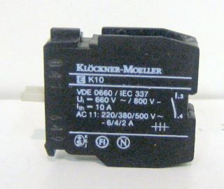 Klöckner Möller Kontaktelement K10 Schließer 230V 6A