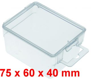 10x TRANSPARENT BOX AUFBEWAHRUNGSBOX KUNSTSTOFFBOX KLAPPBOX PLASTIKBOX