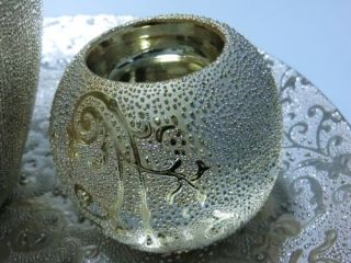 Keramik Deko Vase 3 teilig orientalisch modern (silber   gold   braun