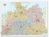 FUN   Bacher Postleitzahlen Karte Deutschland, Posterkarte Nord