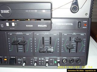 Philips N4420 Tonbandgerät, 4Spur Stereo u Mono,Haube,Aluspule,viel