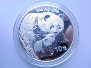OK 1516 China 10 Yuan Panda 2004 1 Unze Oz 999 Silber