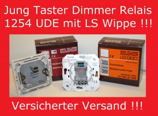 Jung Universal Dimmer 1254 UDE mit LS 990 Taster Wippe im Set WIE NEU