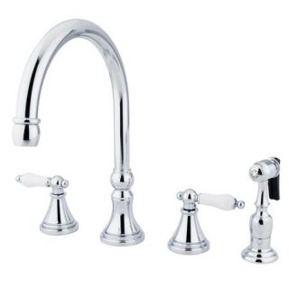 Kingston Brass KS2791PLBS Governor 8 Deck Mount Kitchen Faucet with