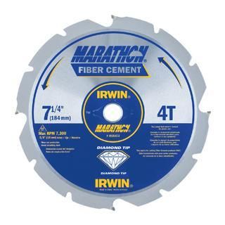 Irwin 4935473 7 1/4 4T Polycrystalline Marathon Fiber Cement Circular