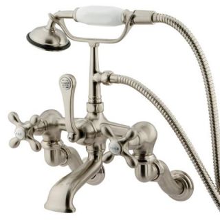 Kingston Brass CC463T8 Vintage Wall Mount Leg Tub Filler with Hand