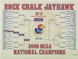 Kansas Jayhawks 2008 NCAA Final Four Bracket on Large