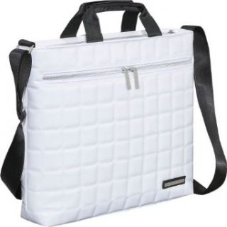 Earth Axxessories Quilted RPET Laptop Shoulder Bag (White