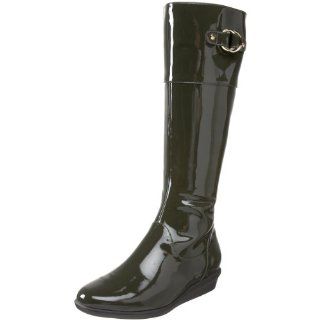 Womens Air Melanie Knee High Rain Boot,Loden Patent,11 M US: Shoes