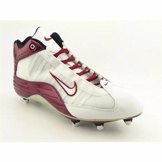 Mens SZ 15 White/Medium Maroon Met Silver Cleats Shoes Clothing
