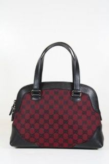 Gucci Handbags Red Canvas and Black Leather 272378