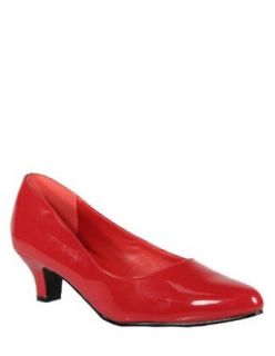 Red Classic Low Heel Pump   11 Clothing