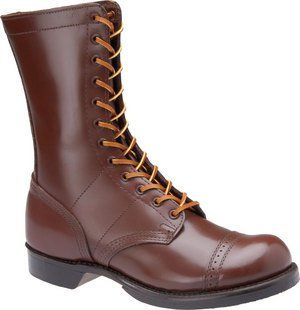  Corcoran   Mens   10 Historic Military Brown Jump Boot Shoes