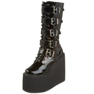  Demonia by Pleaser Womens Swing 220 5 Buckle Platform Boot Shoes