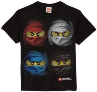 Lego Ninjago Boys Four Ninja Faces Shirt: Clothing