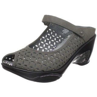 J 41 Womens Journey Peep Toe Clog,Dk.Grey,11 M US Shoes