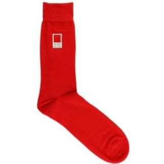 Red Mens Cotton Socks by Pantone: Clothing