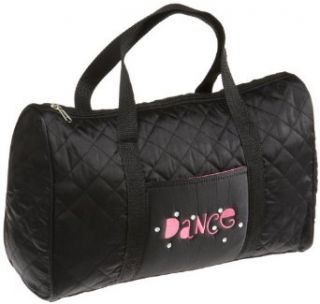 Capezio Girls 2 6x Quilted Satin Bag,Black,One Size