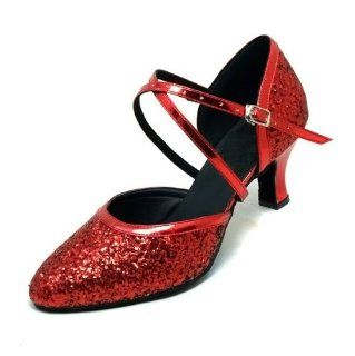 ladies Ballroom Modern Waltz Tango Dance shoes Red(EU36~EU41) Shoes