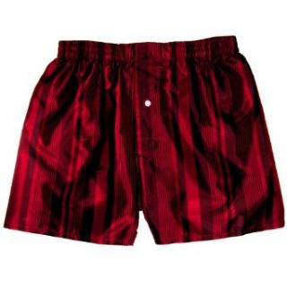 Fire Red Stripes Silk Boxers by Royal Silk   Sizes S, M, L