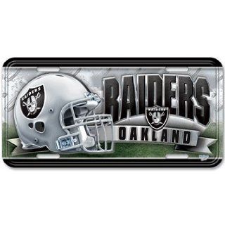 Oakland Raiders License Plate   Metal Deluxe Graphics