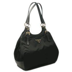 Prada Tessuto Vitello Handbag Br4367   Black Clothing